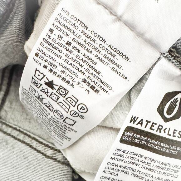 Levi's Wedgie Gray Wash Button Fly Charcoal Denim Straight Leg Jeans Size 26 - Picture 7 of 9